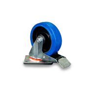 Колесо поворотное резина SRCLb 63 160 мм с тормозом (F)