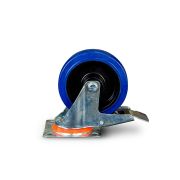 Колесо поворотное резина SRCLb 63 160 мм с тормозом (N)